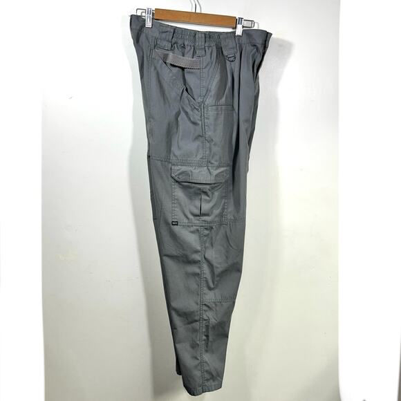 5.11 Tactical Pants RIPSTOP Mens 36 x 32 Apex Cargo Polyester Blend Gray - Picture 7 of 7